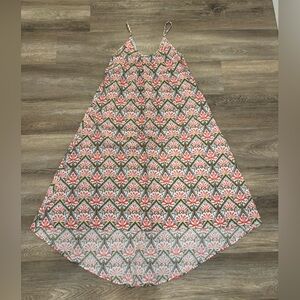 Printed Low Back Maxi Dress